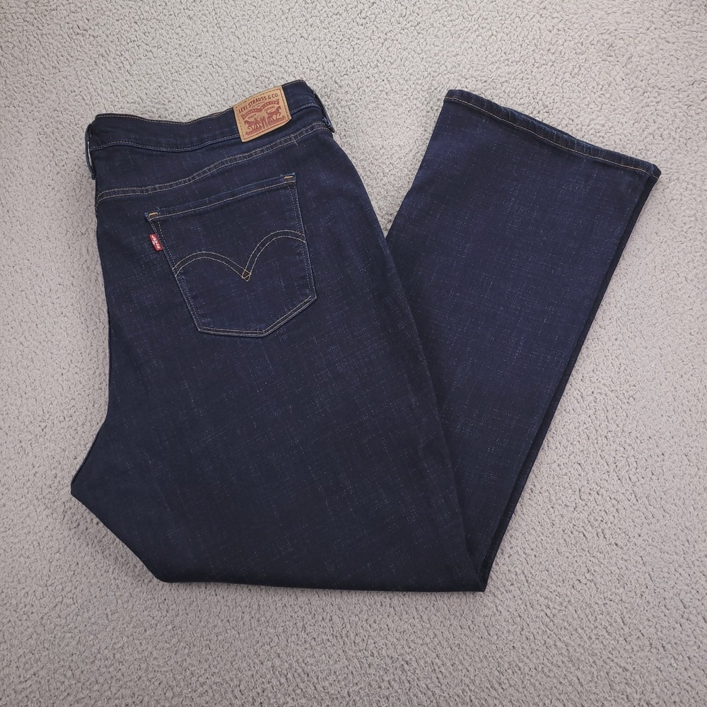 LEVIS Jeans Womens Size 24W Classic Bootcut High Rise Dark Wash Stretch Denim
